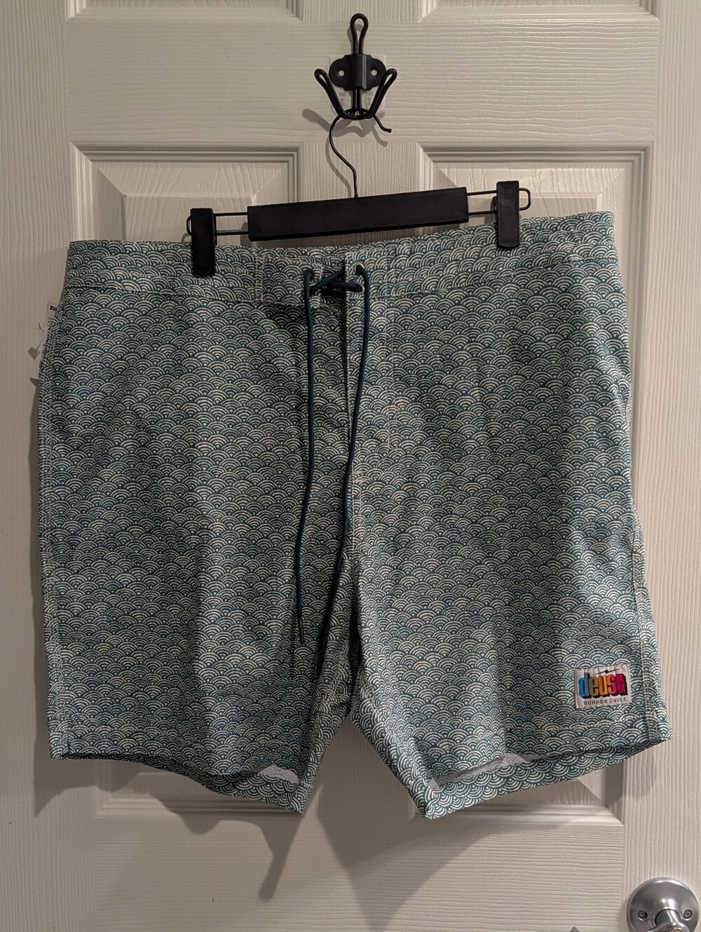 Tillys deus Men's Swim Board Shorts with Drawstring Waist, Deep Sea, Size 36